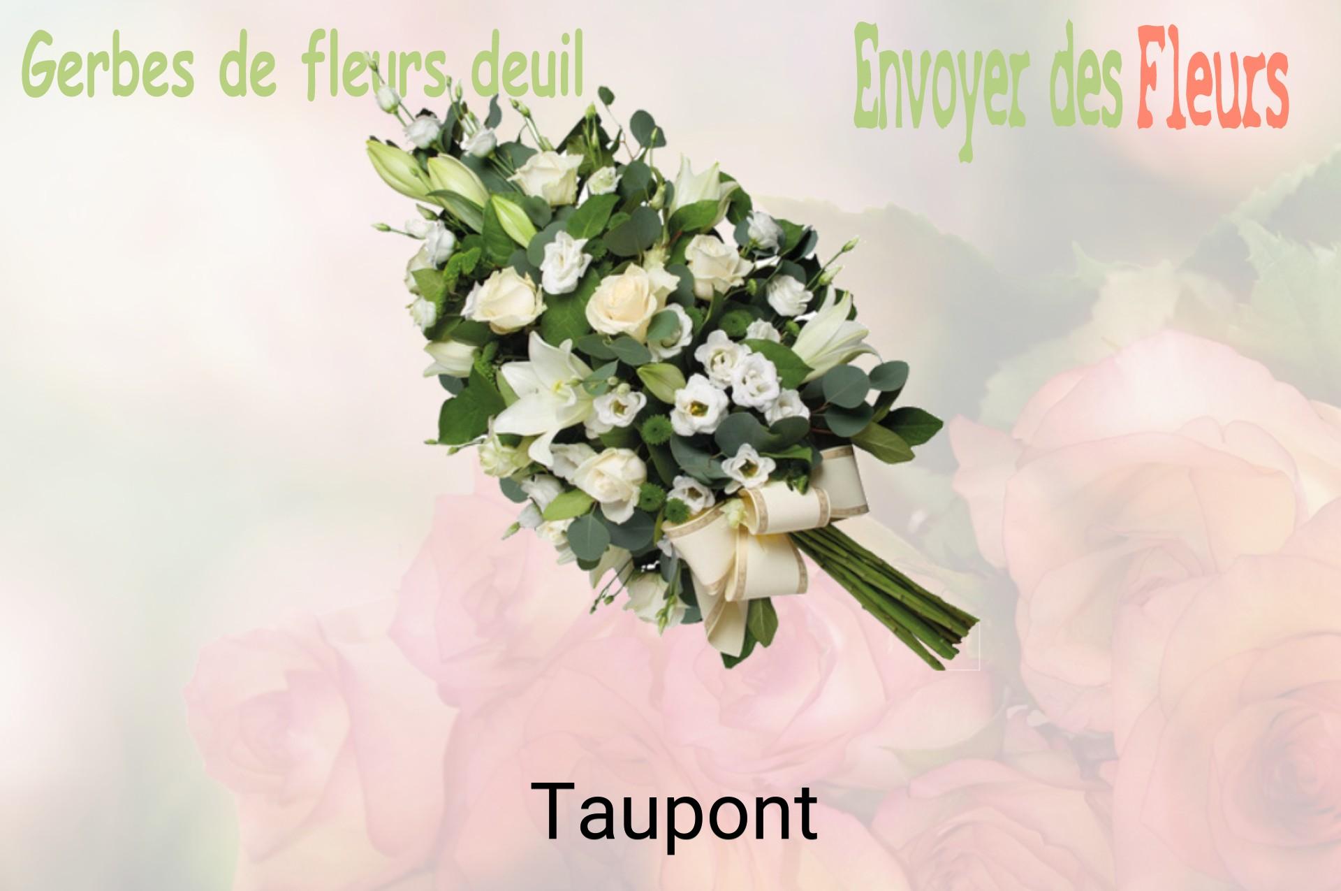 Gerbe de fleurs de deuil livrée à Taupont
